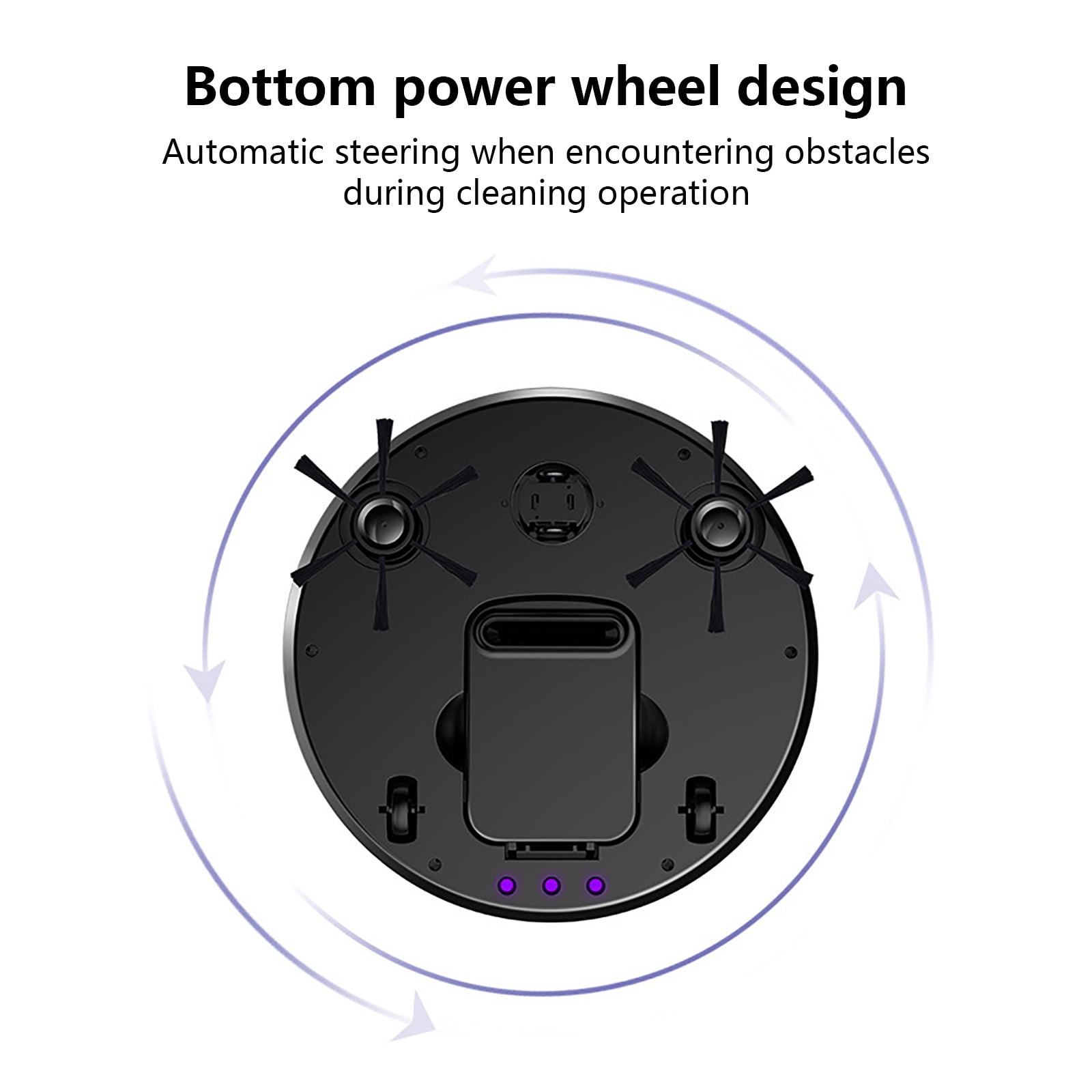 Nkmbld Robot Vacuum with Low Noise Operation Slim, Ideal for Hard Floor, Pet Hair and Low Pile Carpet, Black