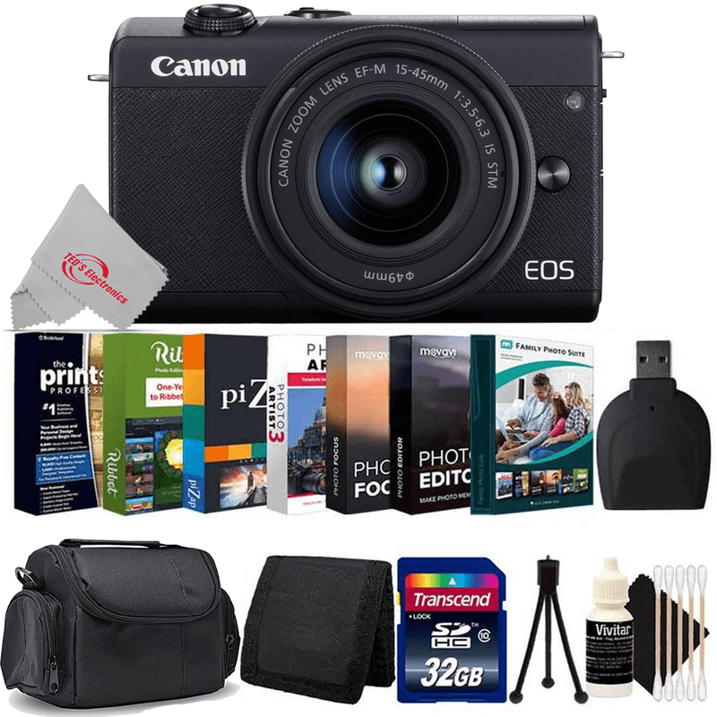 Canon EOS M200 APSC Tilt Touchscreen Mirrorless Digital Camera Black
