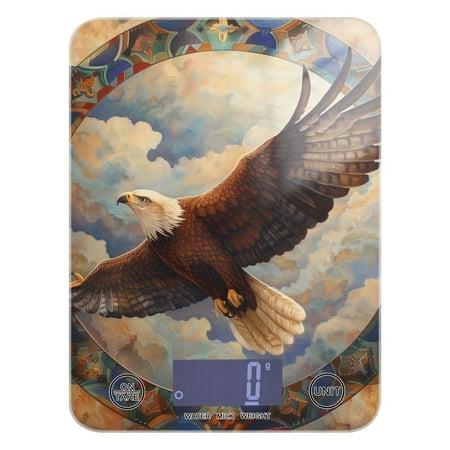 

Digital Kitchen Food Scale Weight Grams Oz for Baking Cooking Coffee 11lb 0.05oz/1g Glass Eagle Fly in Sky