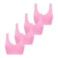 thumbnail image 2 of Loopsun Plus Size Bras for Women, 4PC Women Solid Ultra-thin Large Bra Sports Bra Full Bra Cup Tops Underbra Pink L, 2 of 5