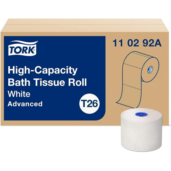 High-Capacity Toilet Paper Roll White T26, Advanced, 2-Ply, 36 x 1000 sheets, 110292A
