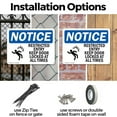 thumbnail image 3 of (2 Pack) Restricted Entry Keep Door Locked OSHA Notice Sign 24 Inch X 18 Inch Indoor / Outdoor Rust-Free Aluminum Metal Signs for Workplace, Workshop, and Construction Site, Made in the, 3 of 8