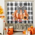 thumbnail image 4 of Shower Curtain 48"W x 72"L Hello Pumpkin Black Fabric Shower Curtains Set with Hooks Water Repellent Bathroom Curtains Machine Washable Bathroom Accessories, 4 of 6