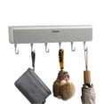 thumbnail image 1 of Labymos Wall Mounted Coat Hooks with 4 Storage Compartment Hallway Organiser Kitchen Storage Organiser, 1 of 8