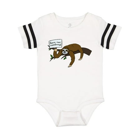 

Inktastic Save Our Rain Forest with Cute Sloth on Tree Branch Gift Baby Boy or Baby Girl Bodysuit