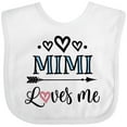 thumbnail image 3 of Inktastic Mimi Grandma Loves Me Girls Baby Bib, 3 of 4