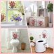 thumbnail image 4 of 4 pegatinas autoadhesivas de PVC impermeables con diseño de rosas rojas para tapa de inodoro, plantas, flores y hojas verdes., 4 of 9
