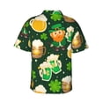 thumbnail image 3 of Uemuo St Patrick's Day10 Printed Regular Fit Short Sleeve Casual Hawaiian Shirt for Men,Aloha shirt,Tropical shirt,Floral print shirt,Vacation Beach shirt-Medium, 3 of 9