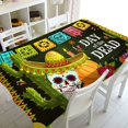 thumbnail image 4 of Mantel con patrón de Calavera del Día de los muertos, decoración de fiesta, mantel para el hogar, restaurante, decoración de cocina, accesorios, 4 of 5