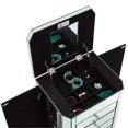thumbnail image 4 of Posh Living Evangeline 6-Drawer Modern Glass & MDF Jewelry Armoire in Clear, 4 of 7