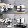 thumbnail image 5 of KAKOWELY Multi-functional Food Steamer Kitchen Steaming Tool Multi-use Stainless Steel Steam Pot,11.02X"X11.02"X8.66", 5 of 5