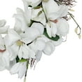 thumbnail image 4 of Northlight Magnolia Artificial Spring Twig Wreath - 24" - White, 4 of 9