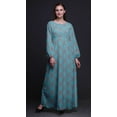 thumbnail image 4 of Bimba Robe Longue Élastique à Manches Longues Imprimé Damassé en Georgette de Mousse pour Femmes-Petite, 4 of 5