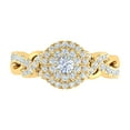 thumbnail image 3 of 3/4 Carat Diamond Halo Ring in 14K Yellow Gold - IGI Certified (Ring Size 10.75) (I1-I2 Clarity), 3 of 4