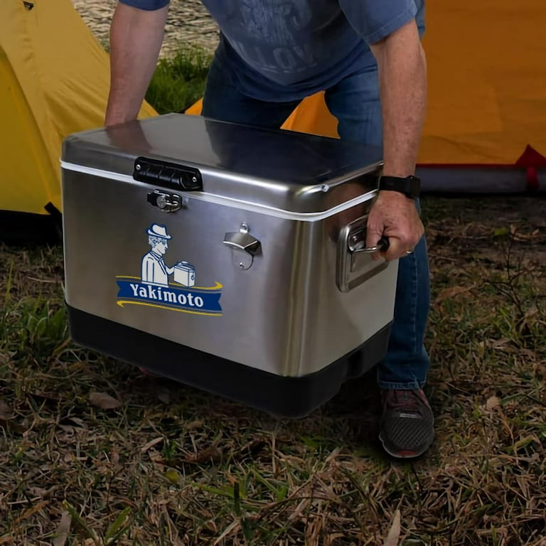Yakimoto 54-Quart Stainless Steel Heavy-Duty Ice Chest Cooler with