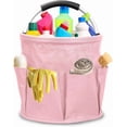 thumbnail image 1 of Cleaning Cart with Handle, Cleaning Supply Organizer, Portable Cleaning Bucket Organizer, Pink, 1 of 14