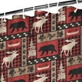 thumbnail image 3 of Red Christmas Animal and Tree Pattern Shower Curtain 36"x72" ,Bathroom Decorative Shower Curtains Set with 12 Hooks,Modern Waterproof Washable Shower Curtain, 3 of 6