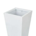 thumbnail image 6 of LuxenHome Set of 2 White MgO Tall Tapered Square Planters, 6 of 8
