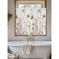 thumbnail image 4 of Brown Red Spring Floral Living Room Curtains 2 Panel, Summer Flowers Botanical Elegant Cafe Window Treatment, Farmhouse Bedroom Bathroom Kitchen Curtains Drapes 104"x45", 4 of 6
