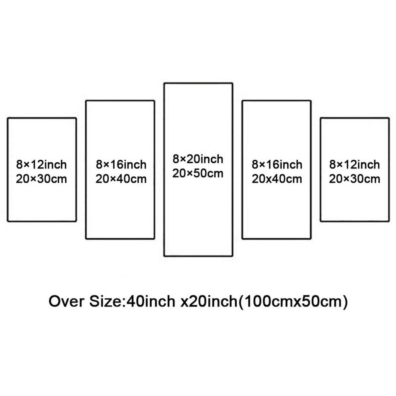 5 Pcs Cityscape Canvas Wall Art Decor Picture Simple Fashion Decorative Painting Wall Painting New York Picture Wall Decor for Living Room Bedroom Home Office Decoration,40"x20", Black