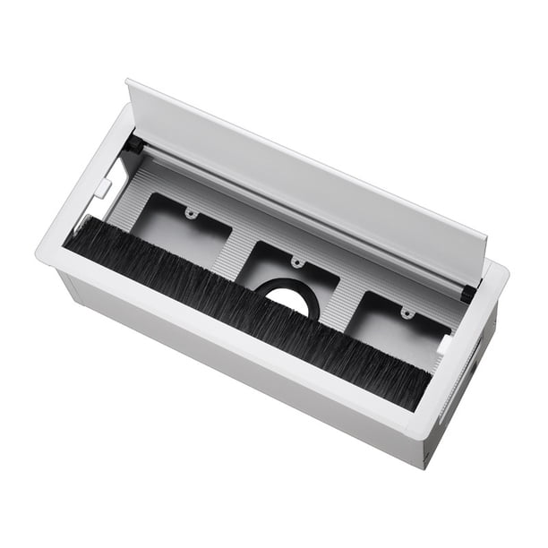Caja de alambre de aleación de aluminio multifuncional, mesa de oficina, orificio roscado, tampón, caja de alambre de aleación de aluminio, caja de conexiones cuadrada