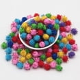 thumbnail image 4 of Pompón brillante de 10/15/20/25/30mm, mezcla de colores, pompón navideño de piel artesanal, pompones de bola de felpa suave, raíz del pelo, juguetes Diy para niños, 4 of 4
