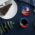 thumbnail image 6 of FMSHPON Merry Christmas Theme Set of 8 Round Coaster for Drinks, Absorbent Ceramic Stone Coasters Cup Mat with Cork Base for Home Kitchen Room Coffee Table Bar Decor, 6 of 6