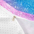 thumbnail image 4 of meiyoeat Blue Pink Glitter Print Twin Duvet Cover,Abstract Galaxy Starry Sky Twin Bedding For Girl,Reversible,2pcs,1 Duvet Cover and 1 Pillowcase, 4 of 6