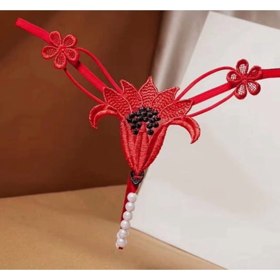 3-D FLOWER DESIGN THONG FOR WOMEN ONE SIZE FITS ALL