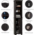 thumbnail image 3 of UTEX 64" Freestanding Storage Cabinet, Bathroom Tall Cabinet with Doors and Shelves, Free Standing Linen Tower, Home Storage Furniture,Espresso, 3 of 9