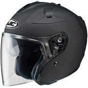 Angle View: HJC FG-Jet Solid Open Face Helmet Matte Black SM