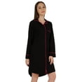 thumbnail image 2 of Inkmeso Solid Jersey Nightgown For Women Long Sleeve Button Down Sleepshirt Loungewear Nightdress, 2 of 7