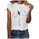 thumbnail image 1 of Puntoco Mujeres Casual Letras Imprimir Camisa O-cuello Manga Corta Camiseta tops Túnica Puntoco Puntoco-442, 1 of 3