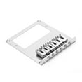 thumbnail image 1 of Replacement Top-loading Chrome 6 String Fixed Hardtail Guitar Bridge for Telecaster Guitar, 1 of 10