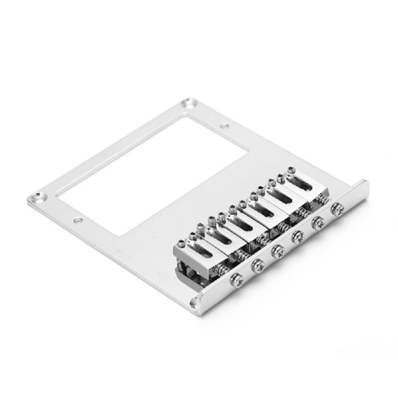 Replacement Top-loading Chrome 6 String Fixed Hardtail Guitar Bridge for Telecaster Guitar