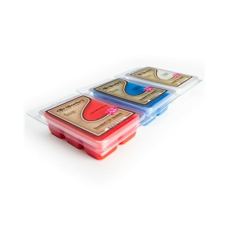 Fruit & Berry Wax Melts Variety Pack - 3 Highly Scented 3 Oz. Bars - Made With Natural Oils - Black Cherry, Grapefruit, Lemon Blueberry - Fruit & Berry Air Freshener Cubes Collection