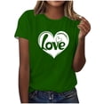 thumbnail image 1 of Hyknon Hauts pour Femmes Été Mode Imprimé Amour Décontracté Manches Courtes Chandail-Over Doux Polyvalent pour Sortir, 1 of 4