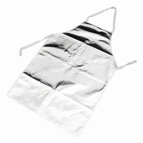 Heat Resistant Aluminum Foil Apron – High Temperature Protective Kitchen Apron, Fireproof & Oil-Proof Apron for Cooking, BBQ, Baking