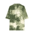 thumbnail image 7 of GaThRRgYP Womens Shirts under $5,Womens Summer Short Sleeve Tunic Tops,Women's Ladies Fashion Casual Cropped Short Sleeve Printing Loose Shirt Blouse Top Army Green S, 7 of 7