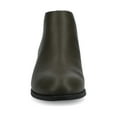 thumbnail image 3 of Journee Womens Livvy Back Heel Zip Stacked Heel Booties, Widths Available, 3 of 9