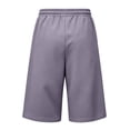 thumbnail image 6 of Men's Baggy Lounge Capri Pants Cotton Long Below Knee Stretchable Sweat Shorts Athletic Casual Straight Wide Legs Pants with Pockets Purple L, 6 of 9