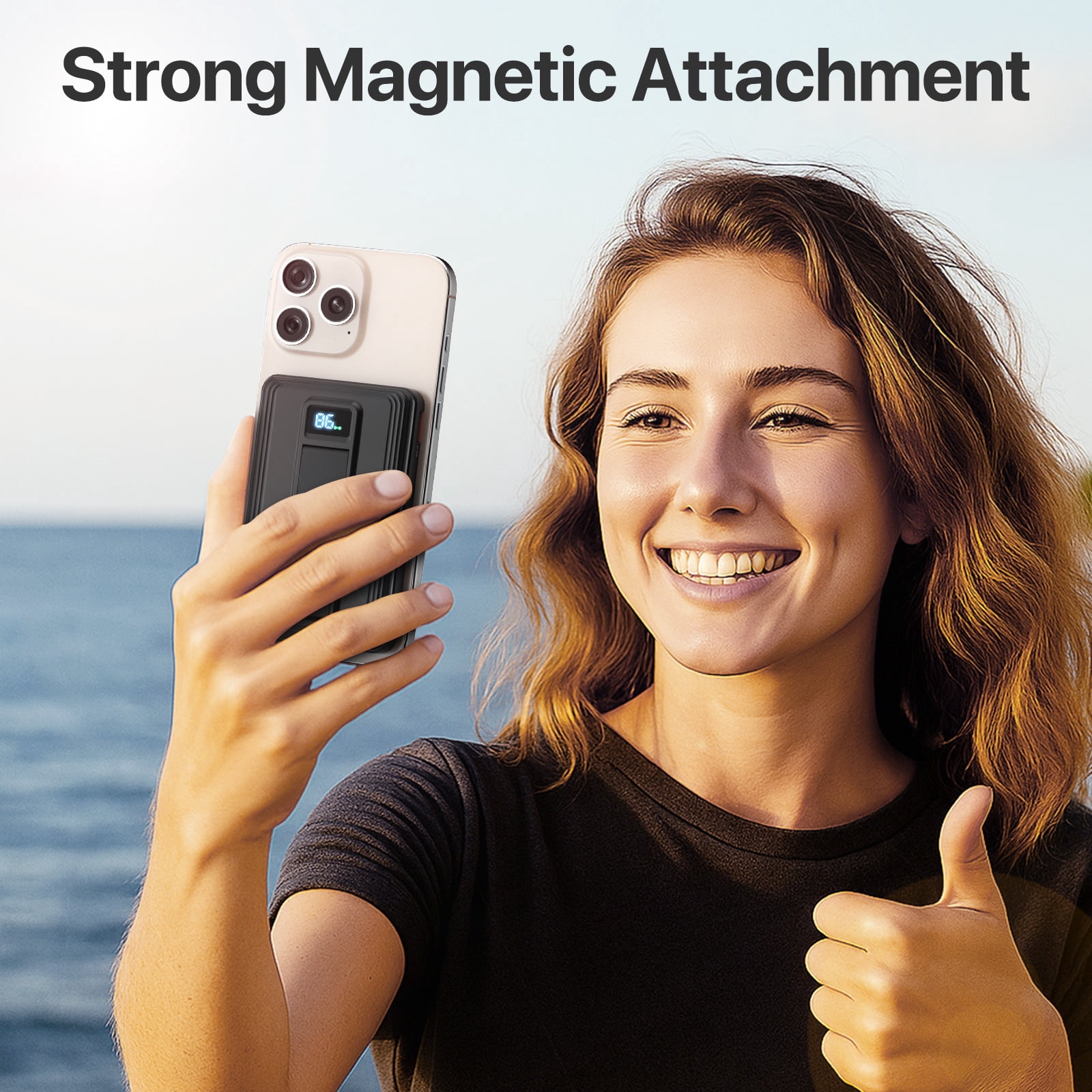 PGYOB 2 Pack Magnetic Power Bank 10000mAh, Wireless Power Bank, Portable Charger With 22.5W PD Fast Charging , LED Power Display for iPhone 15/16/14/13/12 Pro/Pro Max/Plus/Mini Series