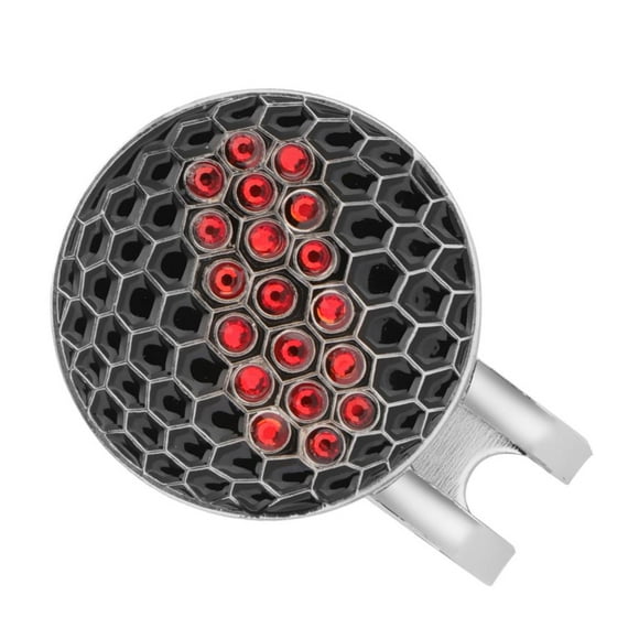 Marcador de pelota de golf Zulema Crystal Drill Hat Visor Clip Golf Ball Markers Accesorios de Lover rojo