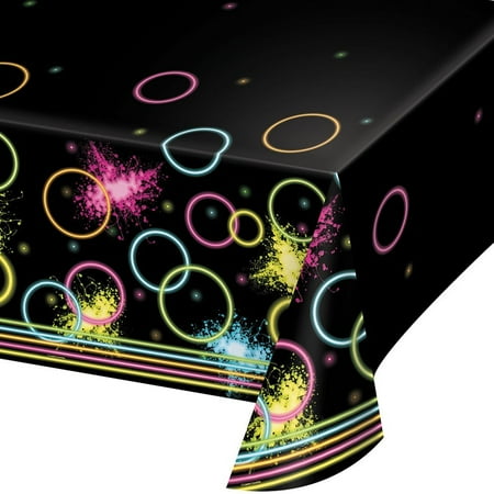 Grow Monkey - All Over Print Plastic Tablecover, Glow Party By Creative Converting