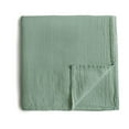 thumbnail image 1 of Mushie Muslin Baby Swaddle Blanket | 100% Organic Cotton (Roman Green), 1 of 5