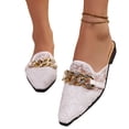 thumbnail image 7 of KEVCHE Loafer Mules for Women ,Rhinestone Slip On Mule Flats, Pointed Toe Casual Dressy Shoes , Lightweight Comfortable Office Walking Loafers, 7 of 7