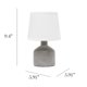 thumbnail image 3 of Lampara de mesa Simple Designs LT2080 GRY base hormigon pantalla tela E12 40W, 3 of 5