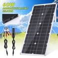 thumbnail image 1 of Amdohai 60W Monocrystalline Solar Panel Off Grid High Efficiency Module IP65 Water Resistant for Home RV Car Boat Electronic Device, 1 of 8