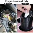 thumbnail image 2 of Car Trash Can Bin with Lid - Car Garbage Can Cup Holder - Black Mini Leakproof Vehicle Trash Garbage Can Bin with 20pcs Trash Bags-Car Organizers and Storage for Front Back Seat Accessories, 2 of 8