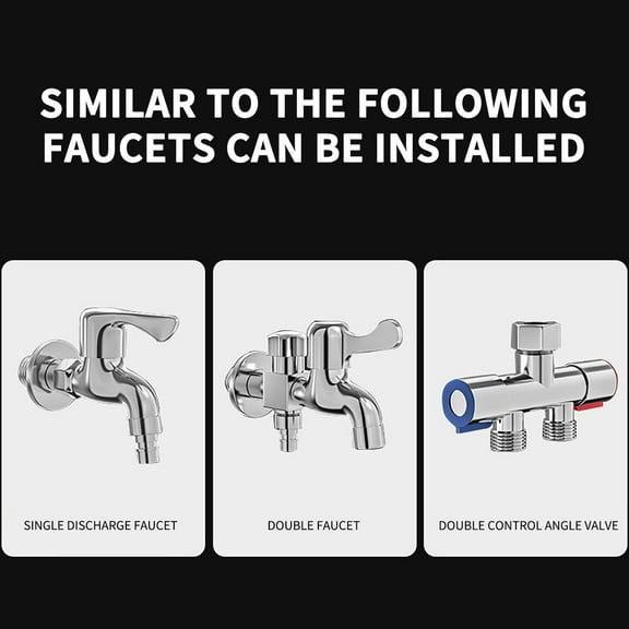 Universal Faucet Extension Pipe | 360° Rotatable Water Hose with 4-Point Connection | 20cm Stainless Steel & ABS for Kitchen Bathroom Sink Cleaning